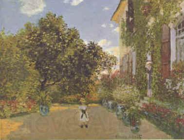 Claude Monet Artist s House at Argenteuil  gggg Spain oil painting art